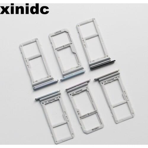 Xinidc 30pcs Dual Sim card Holder For Samsung Galaxy S8 G950 S8 Plus G955 Sim Card Tray Holder Replacement Parts