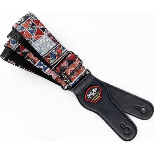 YUEKO cotton embroidery durable guitar strap classical national style guitar straps for acoustic classical bass guitar strap