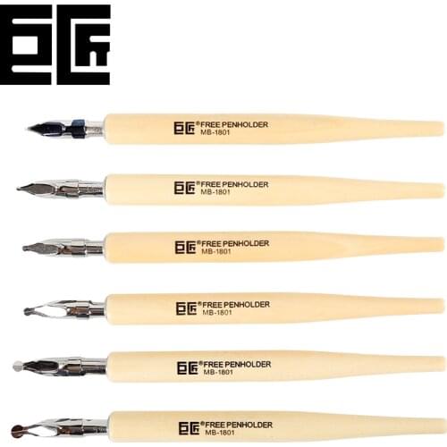 Big head calligraphy sketch&comic Multi Function pens fontwork dip pen painting supplies 1.0/1.5/2.0/3.0/4.0/5.0mm 6pcs/lot