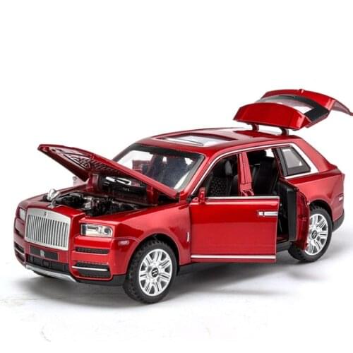 1:32 Rolls Royce Cullinan Alloy Car Model Simulation SUV Metal Car Model Light Sound Pull Back scale car red