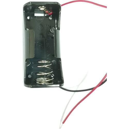1Pcs/lot Plastic Single 1.5V Plastic C Cell Battery Holder Battery Storage Case Box With Wire Leads