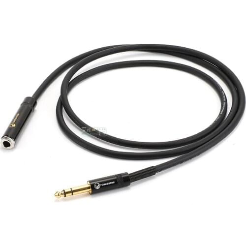 1Pcs YS202D-BG Yongsheng neutrik 6.35 female to large three-core male extension cable YS2203P-B guitar audio microphone cable