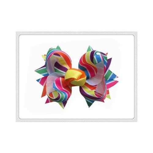 12pcs 3.5" B- Windmill Hair Bows WITH/WITHOUT CLIPS Girls Boutique Hair Bow Hair accessories Kids Hairpins