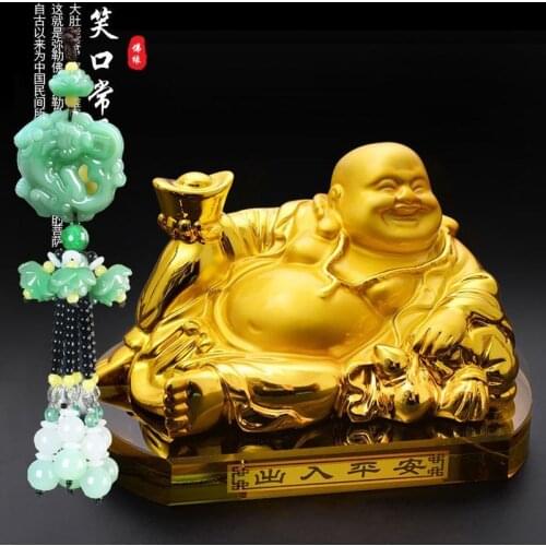 Car perfume, car accessories, Maitreya Buddha new large size gold-plated perfume perfume car accessories. car ornament