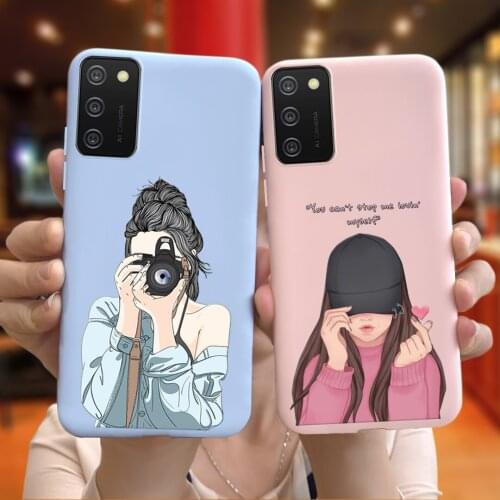 Painted Phone Case For Samsung Galaxy A02S A03S Cover Case Silicone Soft TPU Back Bumper For Samsung A03S A 03S 02S A02s Funda