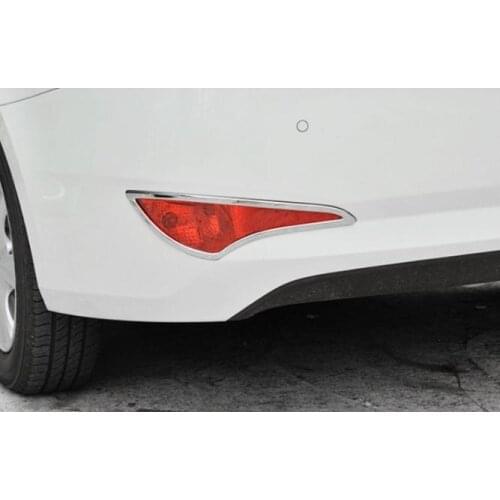 For Hyundai Solaris Sedan 2014-2016 Rear Tail Fog Light Lamp Cover Trim ABS Chrome Auto Accessories 2 Pcs