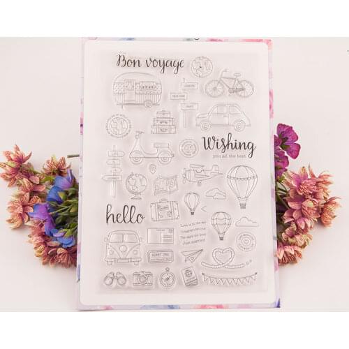 Travel traffic Clear Stamp Or stamp for DIY Scrapbooking/Card Making/Kids Fun Decoration Supplies A2156