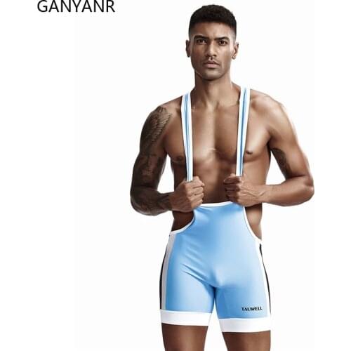 GANYANR Swimming Trunks Gay Mens Swimwear Swim Brief Sexy Swimsuit Nylon Shorts Sunga Bodysuit One Piece Boxer Beachwear Summer