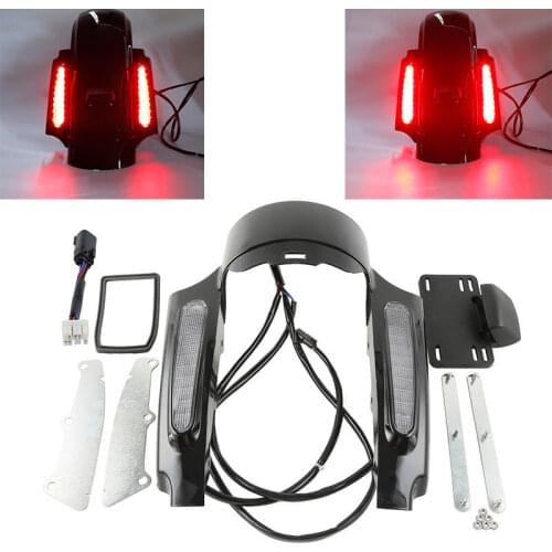Motorcycle Black Rear Fender Fascia Set For Harley Touring Touring Electra Glide Street Glide FLHR FLHT FLHX 2009-2013