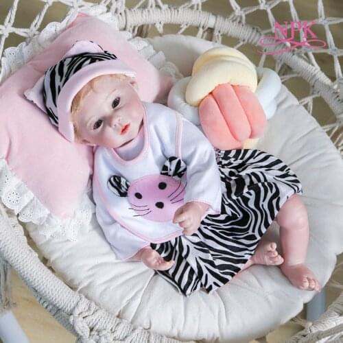 NPK 50CM newborn bebe doll reborn baby doll 100% hand-made paint by hand soft touch cuddly baby collecitble high quality doll