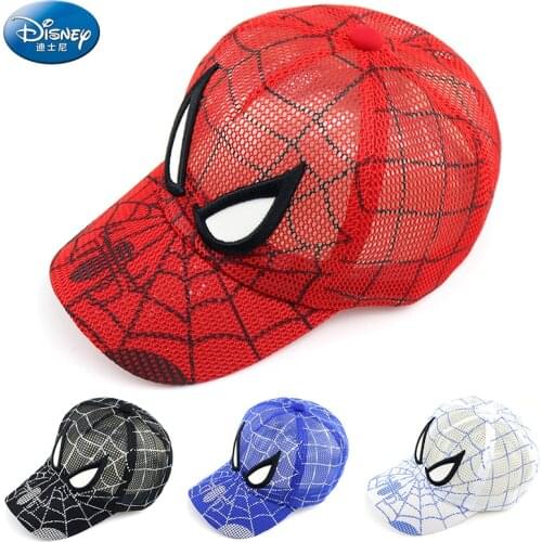 Disney Spiderman Summer Mesh Baby Hat For Children Fashion Kids Baseball Cap Breathable Childrens Sun Hats Boy Girl Beach Hat