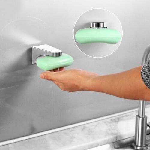 3pcs Magnetic Soap Holder Strong Suction Soap Container Rustproof Soap Dish For Bathroom Lavatory Home Wall Attachment