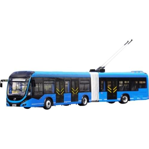 1:42 Scale Diecast Bus Model Toy Dual-Source Trolleybus BRT Bus Collection Vehicle Souvenirs Gift Ornaments Display Decoration