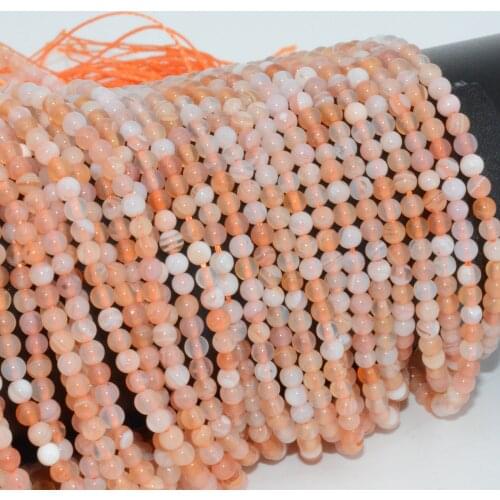 Natural Pink Botswana Agate Small Round Beads 3mm