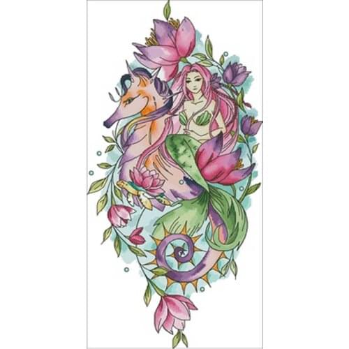 Underwater world patterns counted 11CT 14CT 18CT Cross Stitch Set DIY Counted Cross-stitch Kit Embroidery Needlework Home Deco