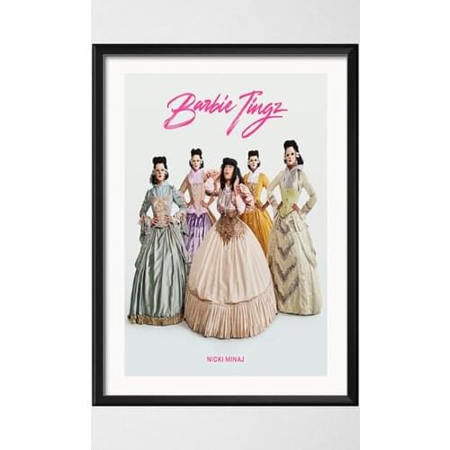 Popular Album Hip Hop Music Star Art Nicki Minaj Queen Chunli Painting Silk Canvas Poster Wall Home Decoration