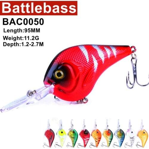 1 PC Crank Fishing Lure 9.5cm 11g Swimbait Crankbait Diving 1.5m-3m Artificial Hard bait Bass Fish wobbler lures Fishing Tackle