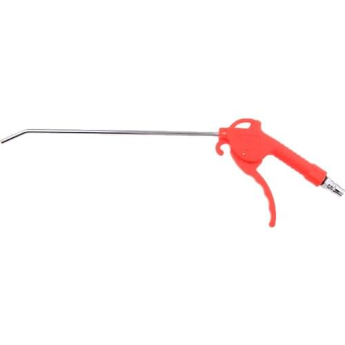 Air Blow Gun with 420mm Long Angled Nozzle Air Pneumatic Cleaning Tool with Removable Rubber Tip