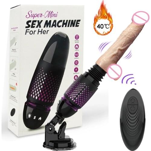 Realistic Telescopic Dildo Vibrator Remote Control Heating Artificial Penis Butt Plug Anal Sex Machine Erotic Sex Toys For Woman