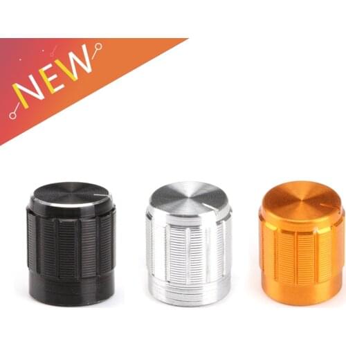 5pcs Potentiometer Knob Aluminum Knobs Cap Diameter 15MM 15x16.5mm Silver Golden Black Color Colorful Caps Electronic Component