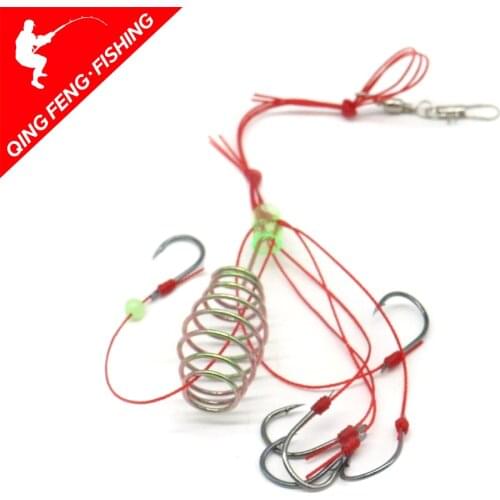 Explosion Fishing Hook Fishing Lure Bait Trap Feeder Cage Sharp Fishing Hook with Stainless Steel Springs