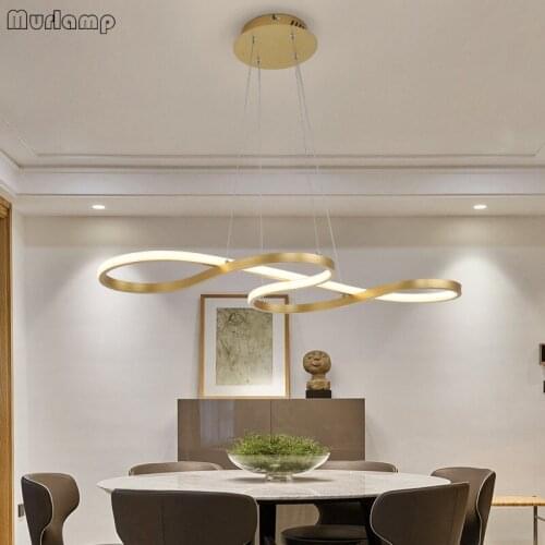 Murlamp modern minimalist bedroom living room creative line ceiling led ceiling chandelier LED chandelier lamp 90-260V