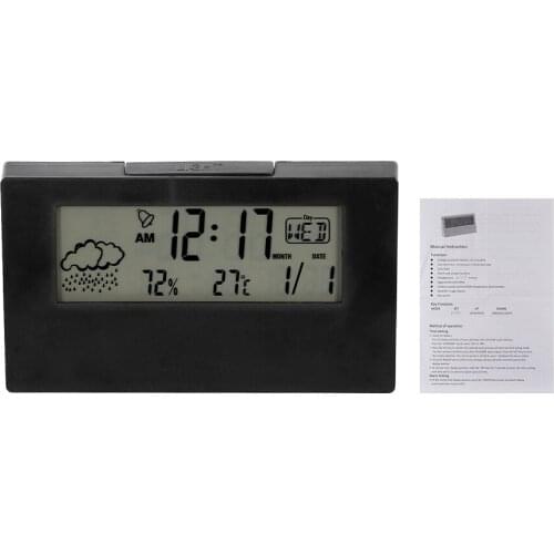LED Display Digital Alarm Clock Battery Operated Smart Night Light Easy Operation Clock Bedroom Clock