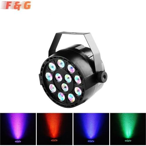 LED Par 12x3 w RGBW con DMX512 club disco DJ sonido activado Bola de discoteca etapa luz Lumiere navidad proyector Dj Club Par