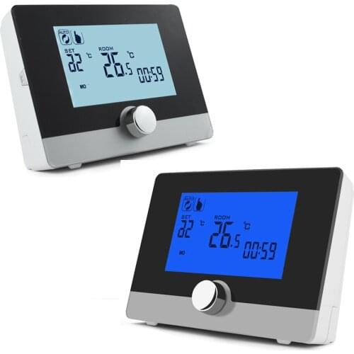 Black And White Color LCD Screen Combi Gas Heating Boiler Room Thermostat