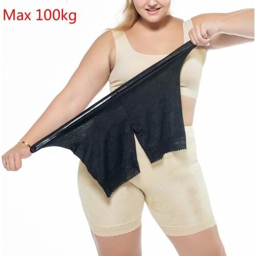 2 Pack MAX 100kg Womens Ice Silk Lace Safety Pants Anti Chafing Underwear Short Tights for Women Plus Size Shorts