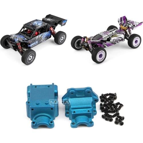 WLtoys RC Car Spare Parts 4WD 124018 124019 Blue Gearbox Differential Case Set 1/12 Original Upgraded Metal Accessories