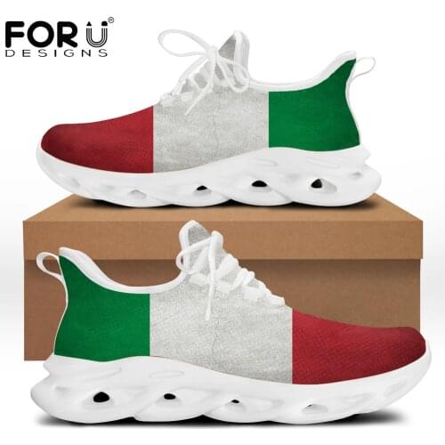 FORUDESIGNS Italian Flag Prints Women Casual Flats Shoes Summer/Spring Lightweight Comfortable Womens Sneakers Fashion Footwear