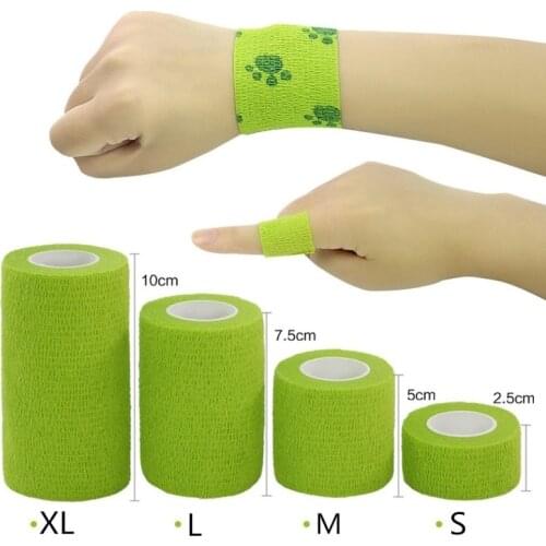 1Pcs Waterproof Medical Therapy Self Adhesive Bandage Muscle Tape Finger Joints Wrap First Aid Kit Pet Elastic Bandage 2.5-10cm