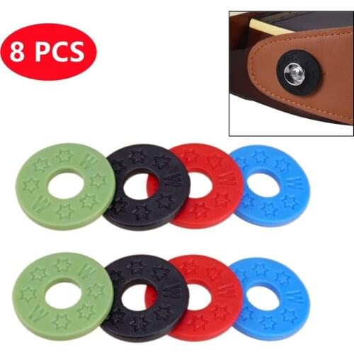 4Pair Secure Strap Locks Guitar Protector Blocks Rubber Pads Washers Acoustic Electric Bass Professional Parts Anti-slip