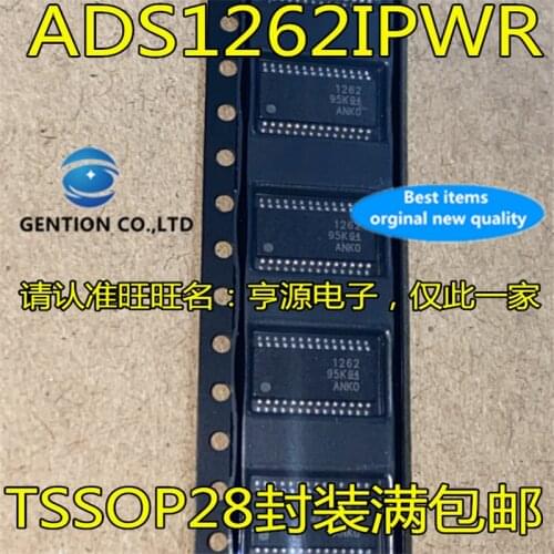 5Pcs ADS1262 ADS1262IPWR Silkscren 1262 TSSOP28 A / D conversion chip in stock 100% new and original