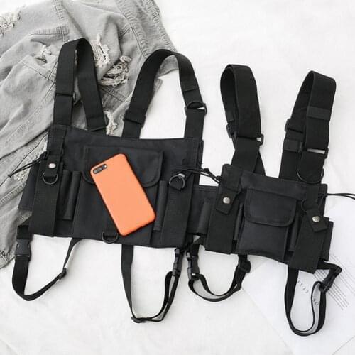 60% Dropshipping!!Fashion Unisex Bag Outdoor Adjustable Vest Chest Pouch Backpack Waist Bag