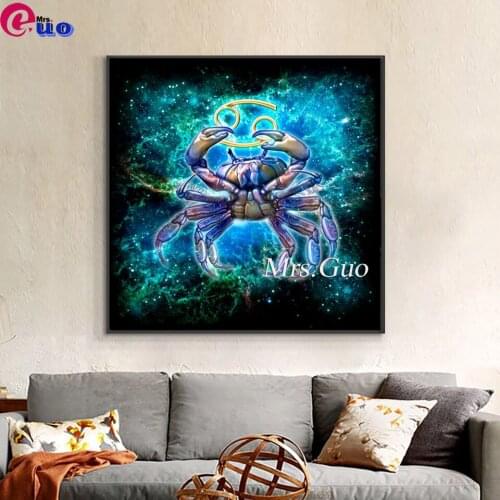 Constellation Full Square/Round Drill 5D DIY Diamond Painting Cross Stitch Zodiac Cancer 3D Embroidery Mosaic Home Decor Gifts