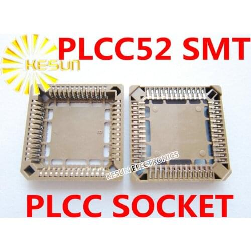 FREE SHIPPING 24PCS PLCC52 PLCC 52pins SMT type IC Socket