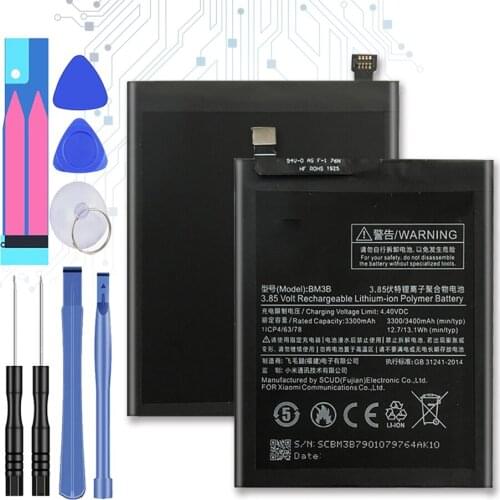 Free Tools BM3B for XIAOMI Mi Mix 2 Mix2 Mix2S MiX 2S Battery For Xiao mi BM 3B 3400mAh Replacement Full Capacity Bateria