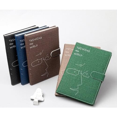 A5 Diary Notepad 2022 Journal Double Side Portable Notebook PU Cover Waterproof Material Notebooks Booklet School Office Supplie