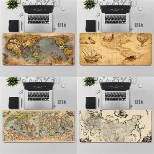 FHNBLJ Top Quality Old Map Locking Edge Mouse Pad Game Free Shipping Large Mouse Pad Keyboards Mat