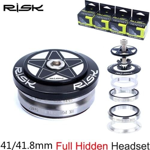 RISK Bike Built in Hide Bicycle Headset Road Bike Headset For 41mm/41.8mm/42mm Straight Head Tube With 28.6mm Straight Pipe Fork