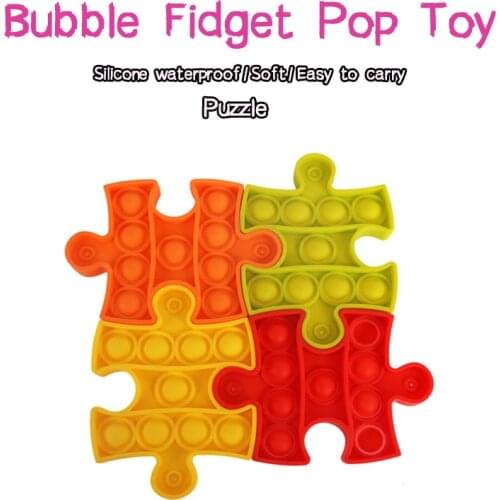 Spliced Pop Bubble Fidget Relive Pressure Toys Adult Children Kids Puzzle Blocks Push It Bubble Anti-stress Sensory Toy Polygon