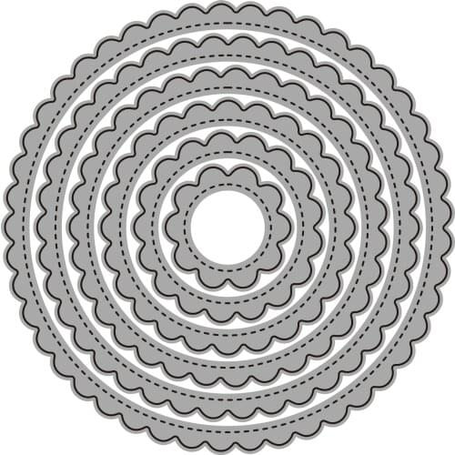 JMCRAFT 2021 New Circle Gear Flower Frame #2 Metal Cutting Dies Scrapbook Mold Cutting Mold DIY Card Crafts Handmade