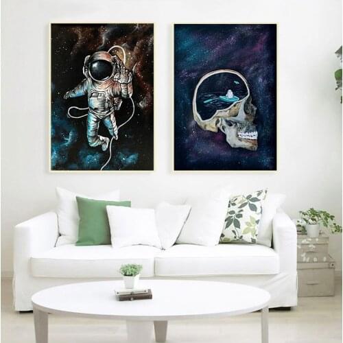 Astronaut Space Dreaming Stars Limit Oil Painting Canvas Wall Pictures for Living Room Posters and Prints Home Decor