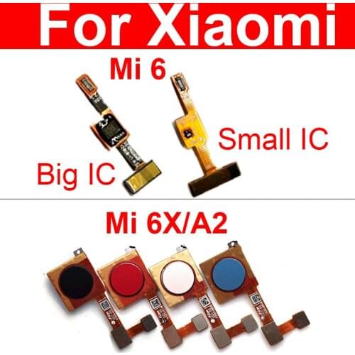 Home Button Flex Cable For Xiaomi MI 6 6X Menu Return Keypads Fingerprint Sensor Flex Cable Ribbon Replacement Repair Parts