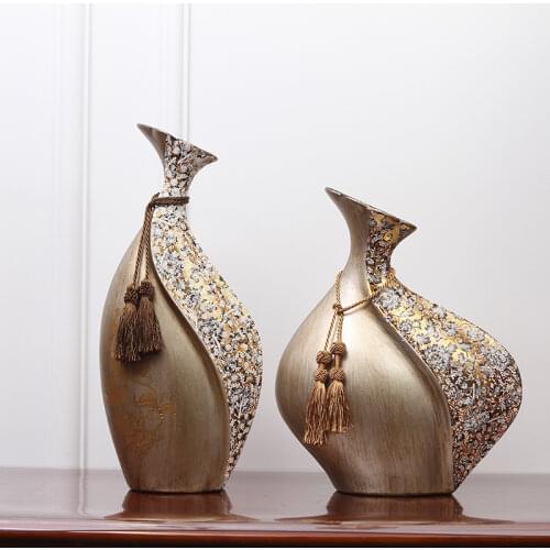 Creative European style Ceramic vase Home Decorations Retro Small mouth Crafts Flower arrangement wedding decoration