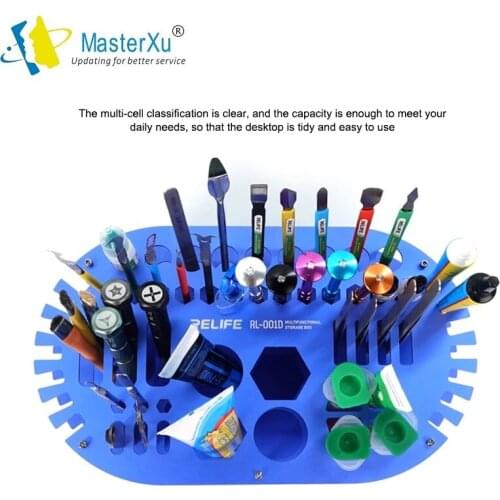 MasterXu RELIFE RL-001D Storage Box Screwdriver Tweezers Holder For Mobile Phone Repair Desktop Reception Tool Parts Storage Box