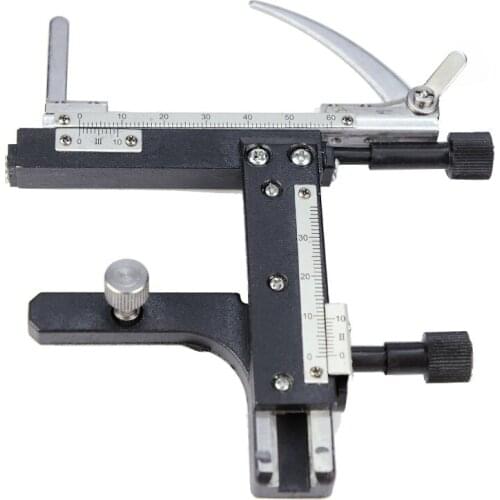 X-Y graduated Microscope stage with scale attachment for slides compound microscopes with two locating pins Microscopio Parts