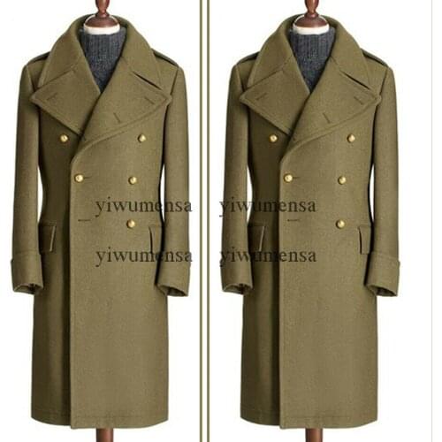 YIWUMENSA Long Sleeves Autumn /Winter Wool Blends Tweed Tuxedos Mens Suits For Wedding Formal Blazer Male Clothing Office Jacket